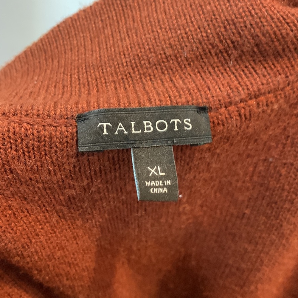 Talbots Single Button Wool Blend Rust Cardigan - image 8